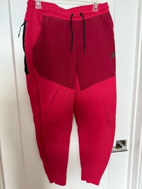 Nike Two-Tone Red and Pink Joggers